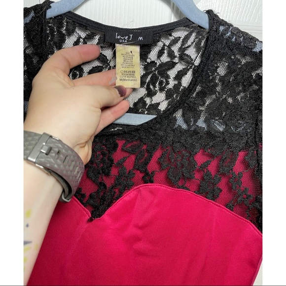 Sale 3 for $10 - Love J Fitted Lace Sleeve Dress NWOT - Picture 6 of 9